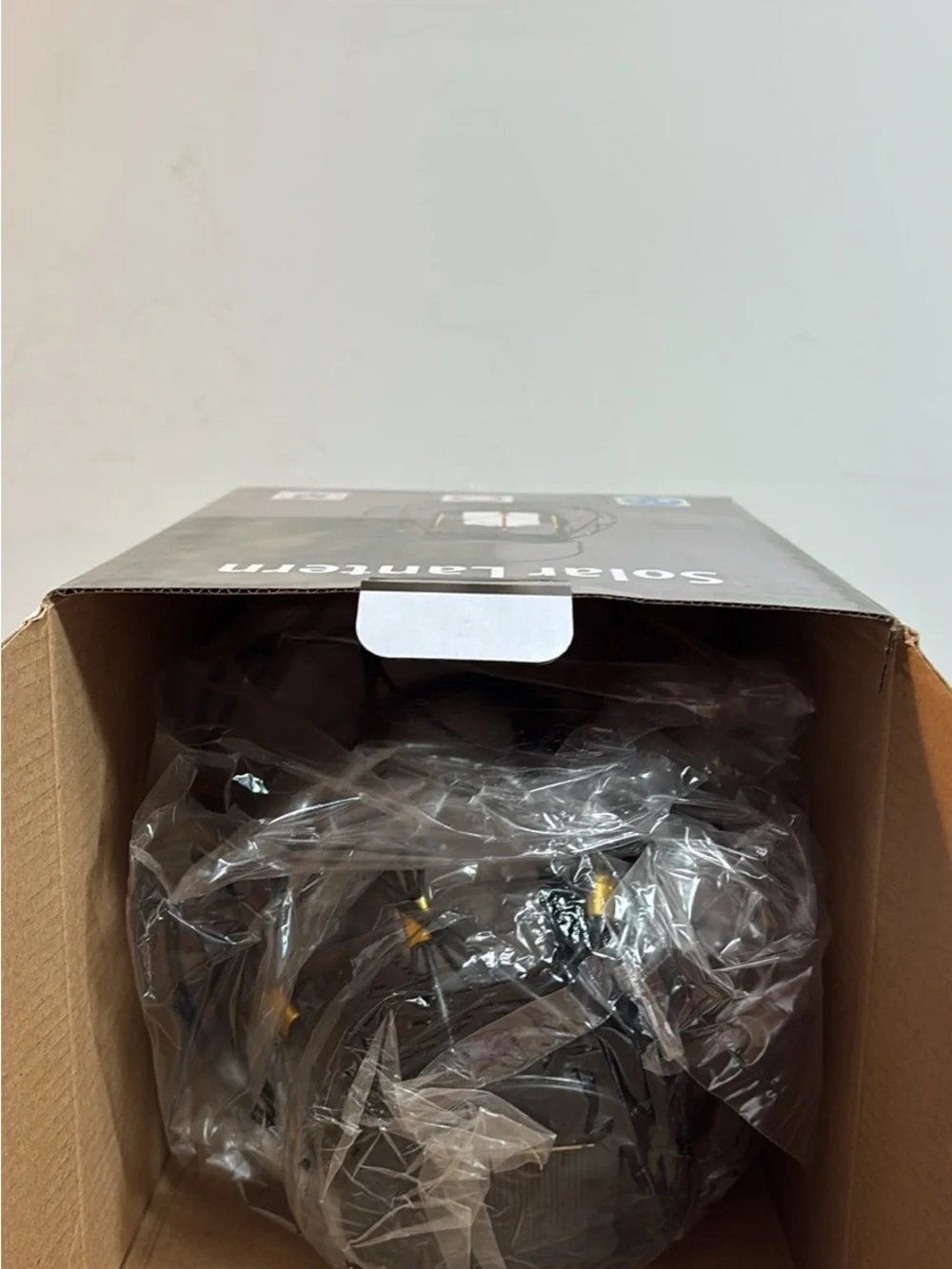 Black Solar Lantern — Decorative Outdoor/Indoor Accent